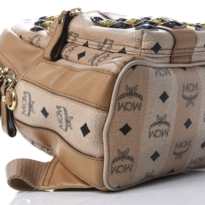 MCM Visetos Striped Studded Small Stark M Backpack Beige 7 of 10