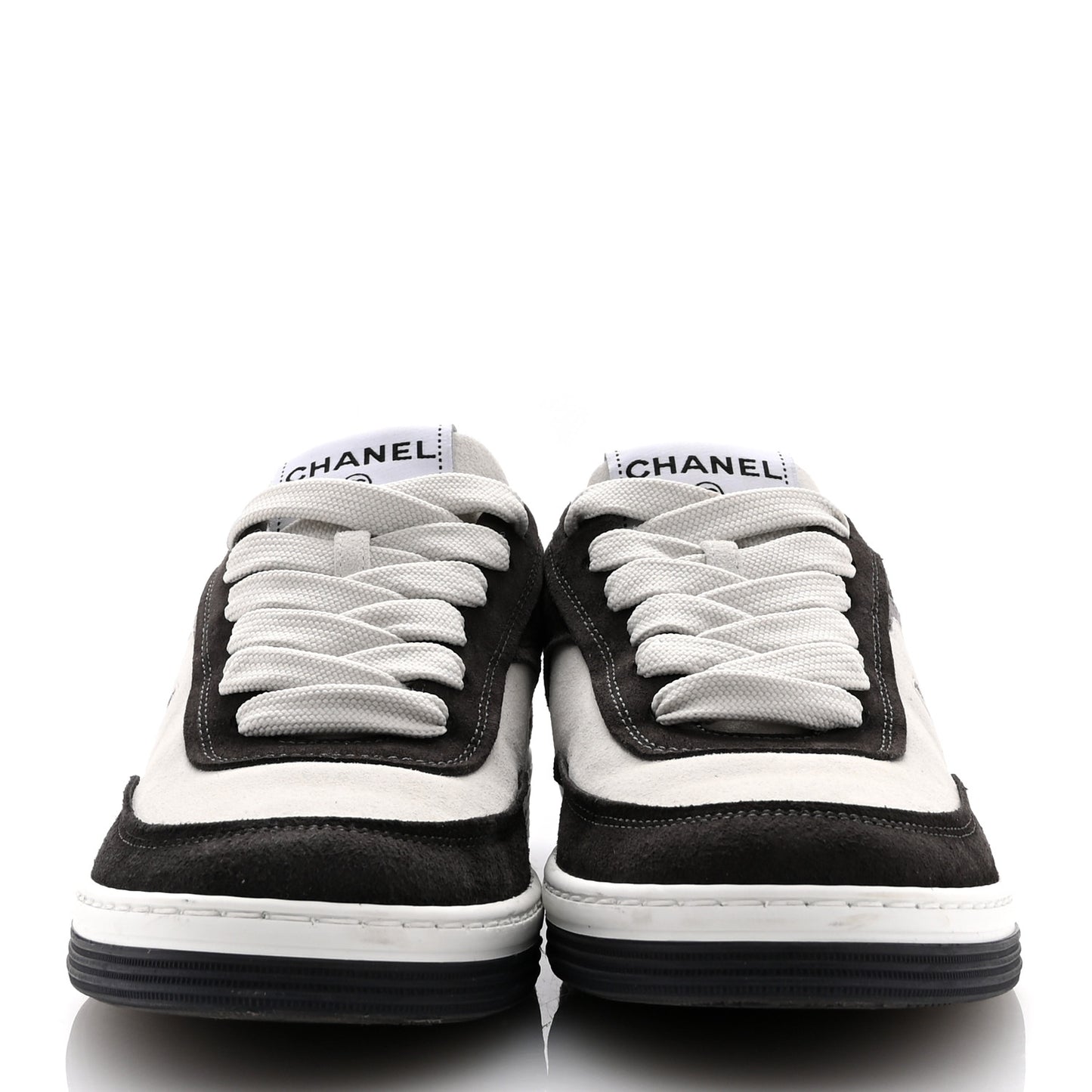 Suede Kidskin Womens CC Sneakers 37.5 Black White