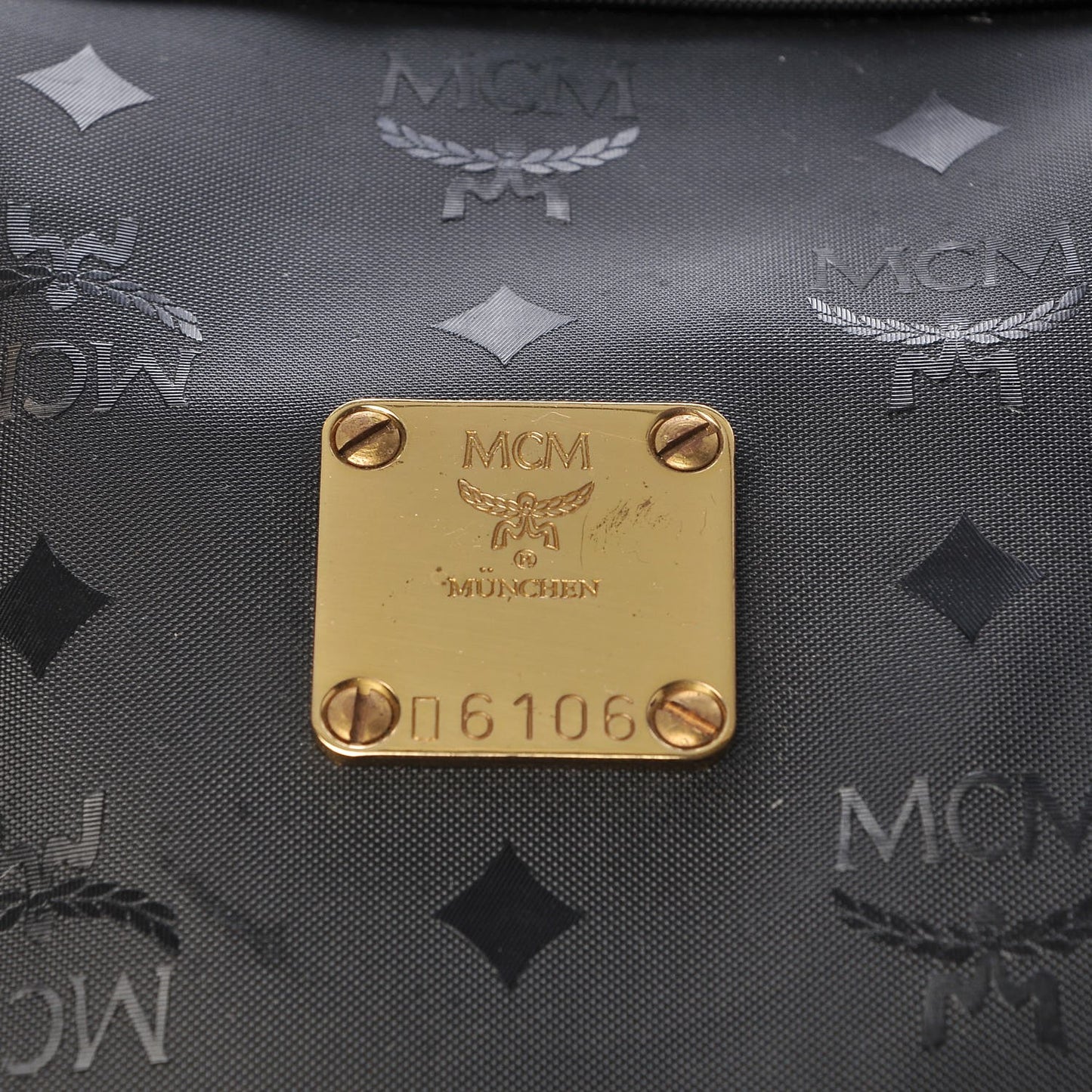 Monogram Coated Canvas Weekender Black