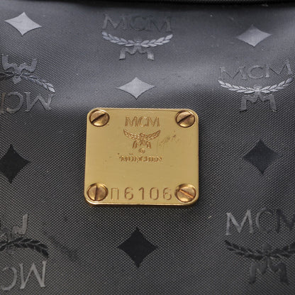 MCM Monogram Coated Canvas Weekender Black 8 of 11