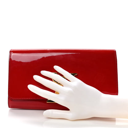 Louis Vuitton Patent Louise Clutch Cherry 2 of 7
