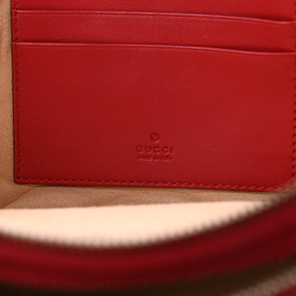 Gucci Calfskin Matelasse Mini GG Marmont Chain Crossbody Bag Hibiscus Red 8 of 16