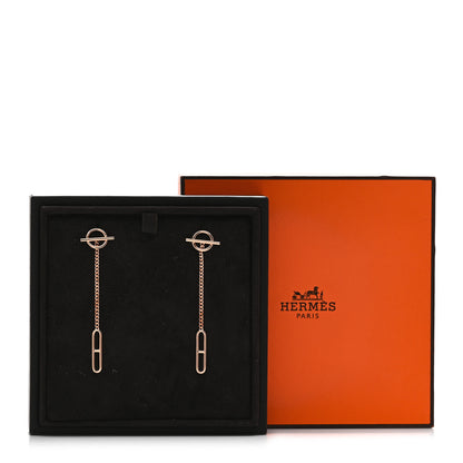 Hermes 18K Rose Gold Echappee Earrings 5 of 5