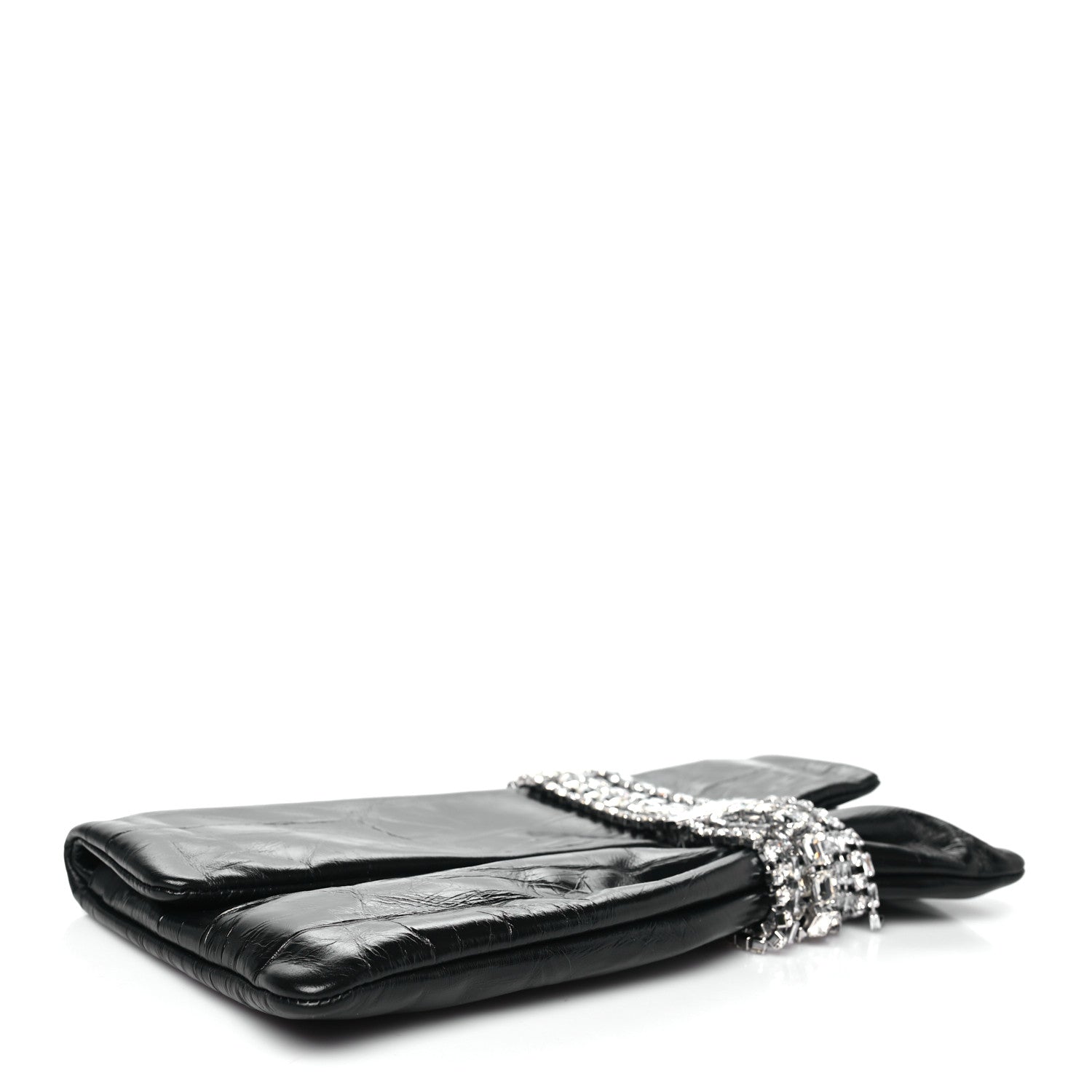 Jimmy Choo Vintage Calfskin Crystal Zandra Clutch Bag Black 4 of 9