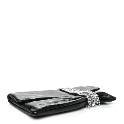 Jimmy Choo Vintage Calfskin Crystal Zandra Clutch Bag Black 4 of 9