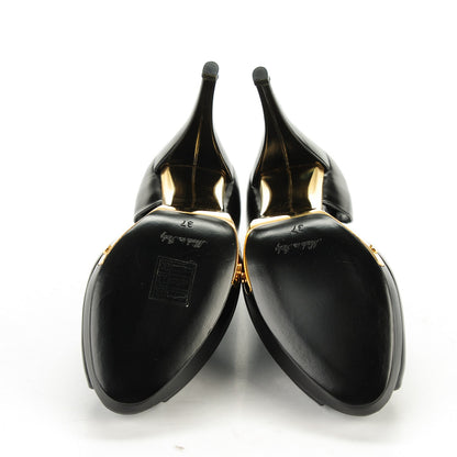 Louis Vuitton Smooth Calfskin Peep Toe Pumps 37 Black 1 of 3