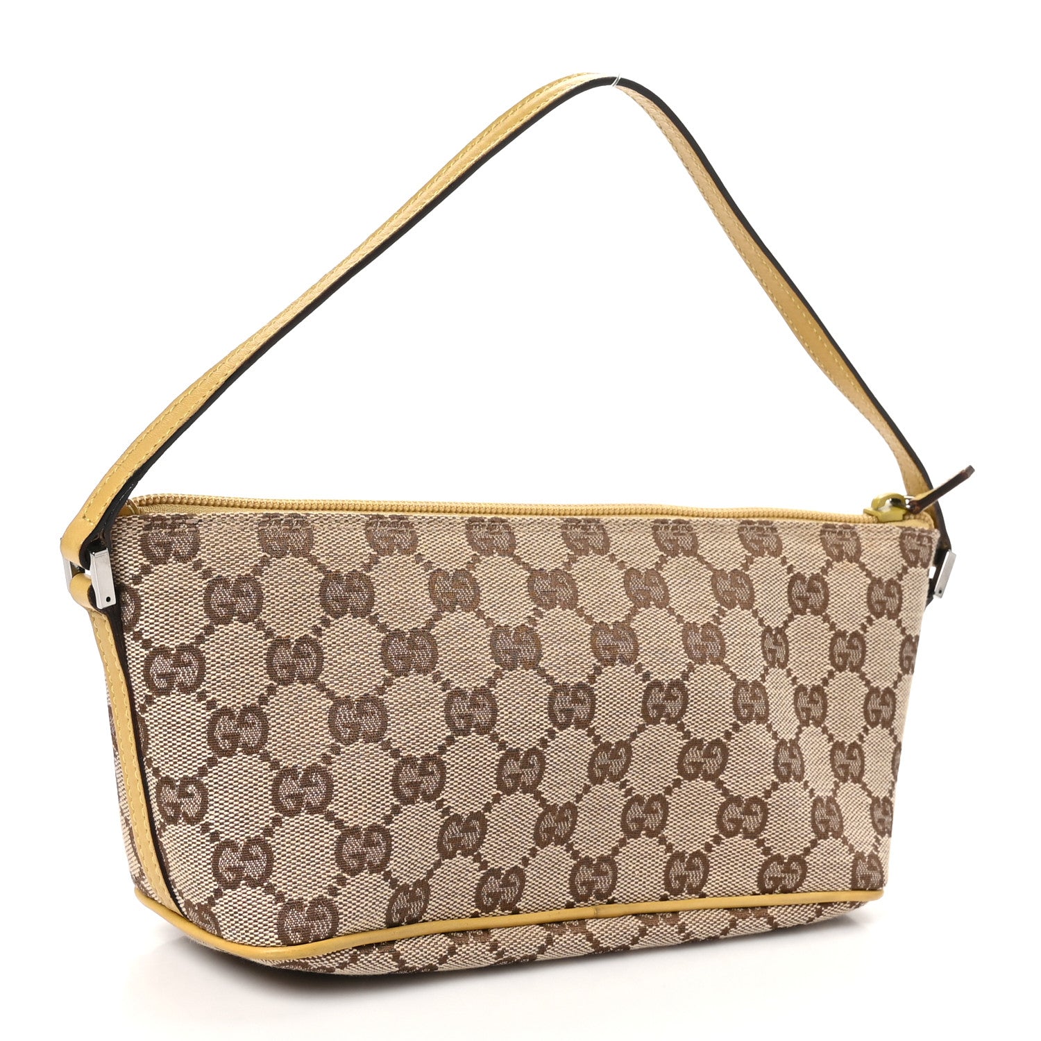 Gucci Monogram Boat Pochette Yellow 3 of 10