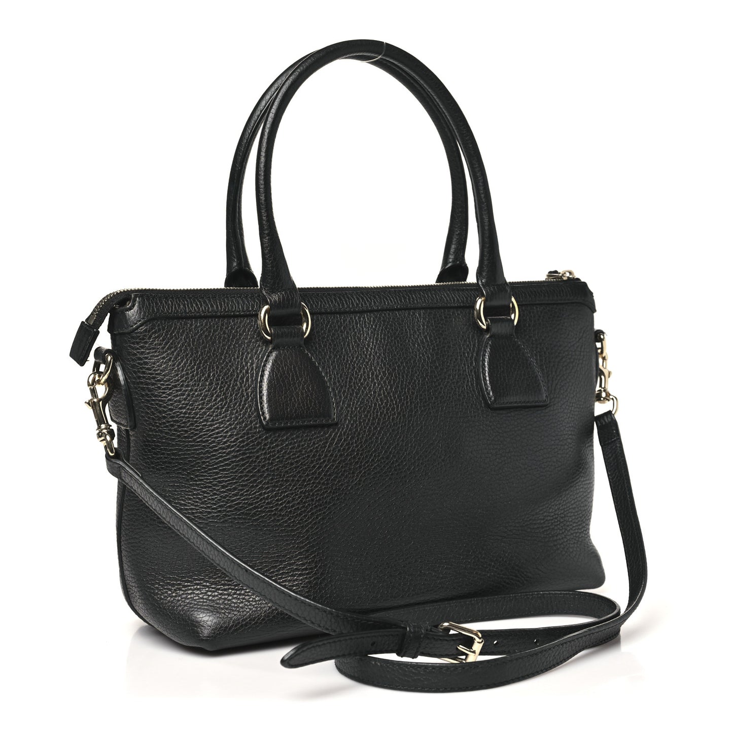Dollar Calfskin GG Charm Satchel Black