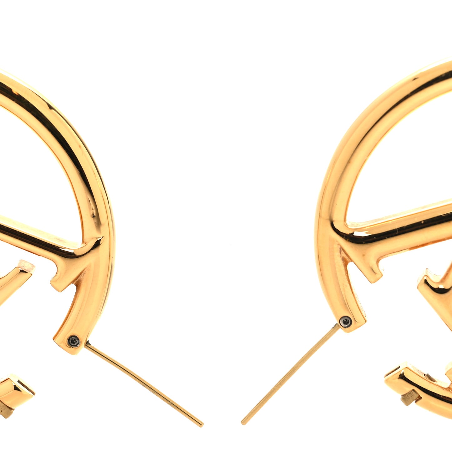 Metal Louise Hoop Earrings Gold