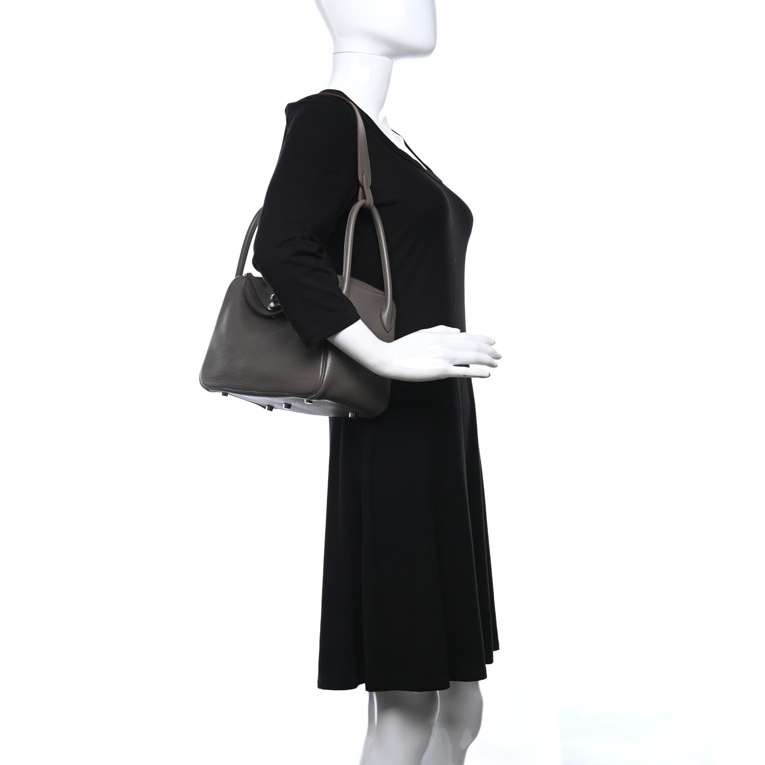 Hermes Taurillon Clemence Lindy 26 Etain 2 of 10