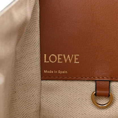 Loewe Calfskin Canvas Anagram Small Hammock Shoulder Bag Ecru Tan 6 of 10