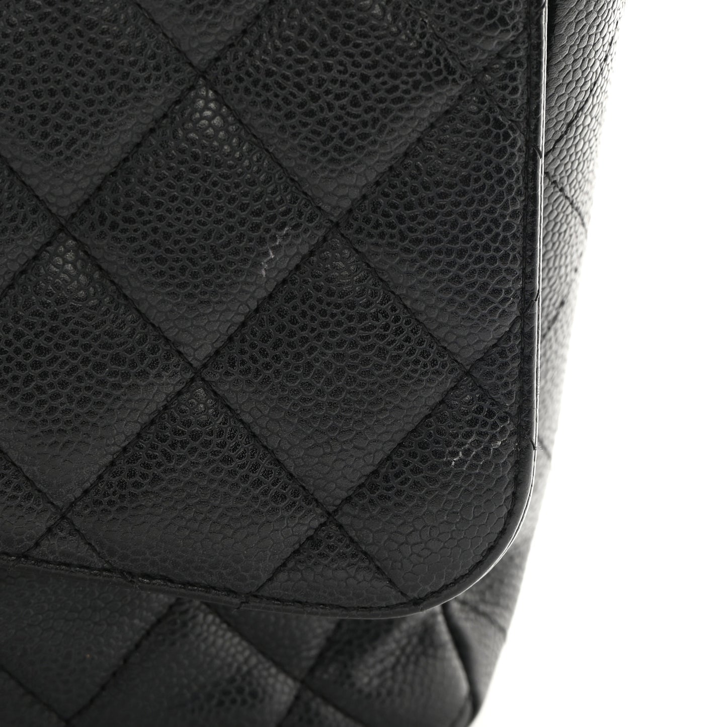 Caviar Quilted Jumbo Single Flap Black