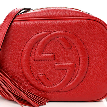 Gucci Pebbled Calfskin Small Soho Disco Bag Tabasco Red 8 of 11