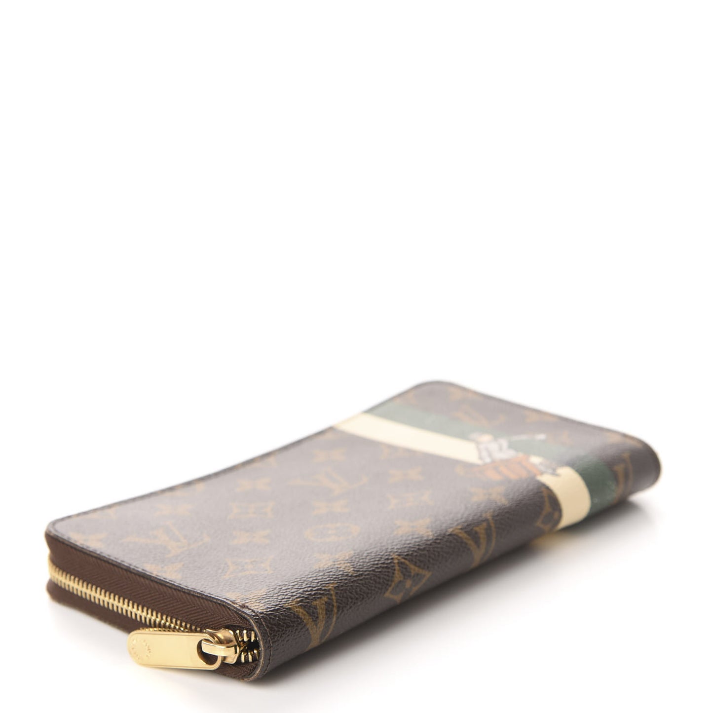 Monogram Groom Zippy Organizer Wallet Green