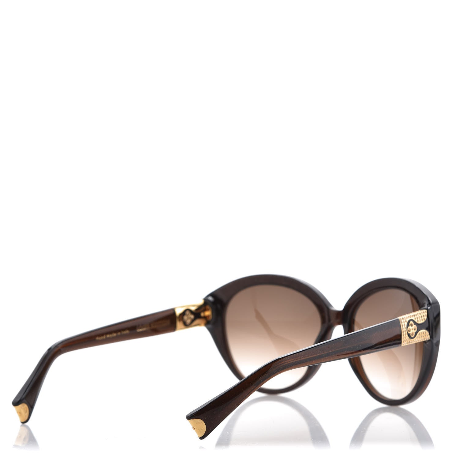 Louis Vuitton Heather Strass Cat Eye Sunglasses Z0595W Brown 4 of 7