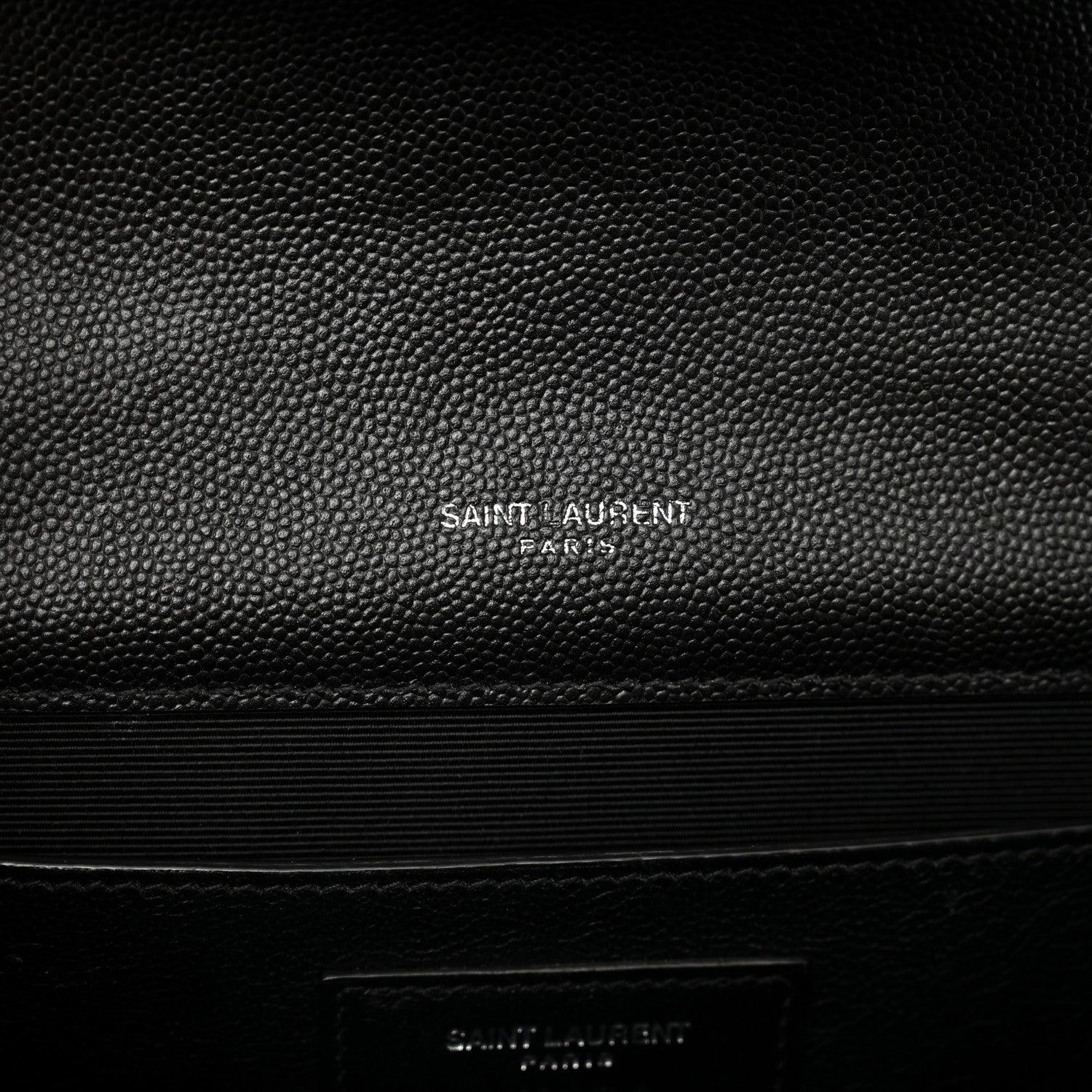 Saint Laurent Grain De Poudre Textured Mixed Matelasse Triquilt Medium Monogram Satchel Black 7 of 10