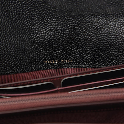 Chanel Caviar Quilted Large Gusset Flap Wallet Black 6 of 8