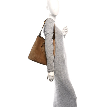 Saint Laurent Suede Large Le 5 A 7 Soft Hobo Golden Leaf 2 of 9