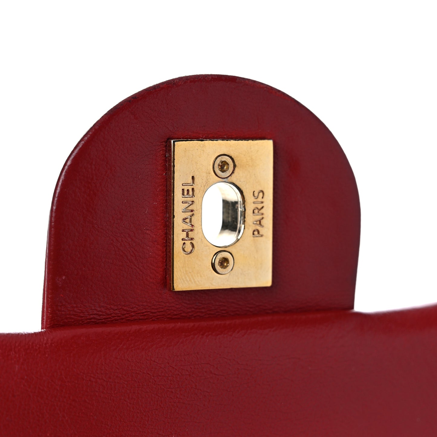 Lambskin Quilted Easy Carry Flap Red