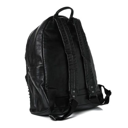 MCM Calfskin Medium Studded Backpack Black 2 of 13