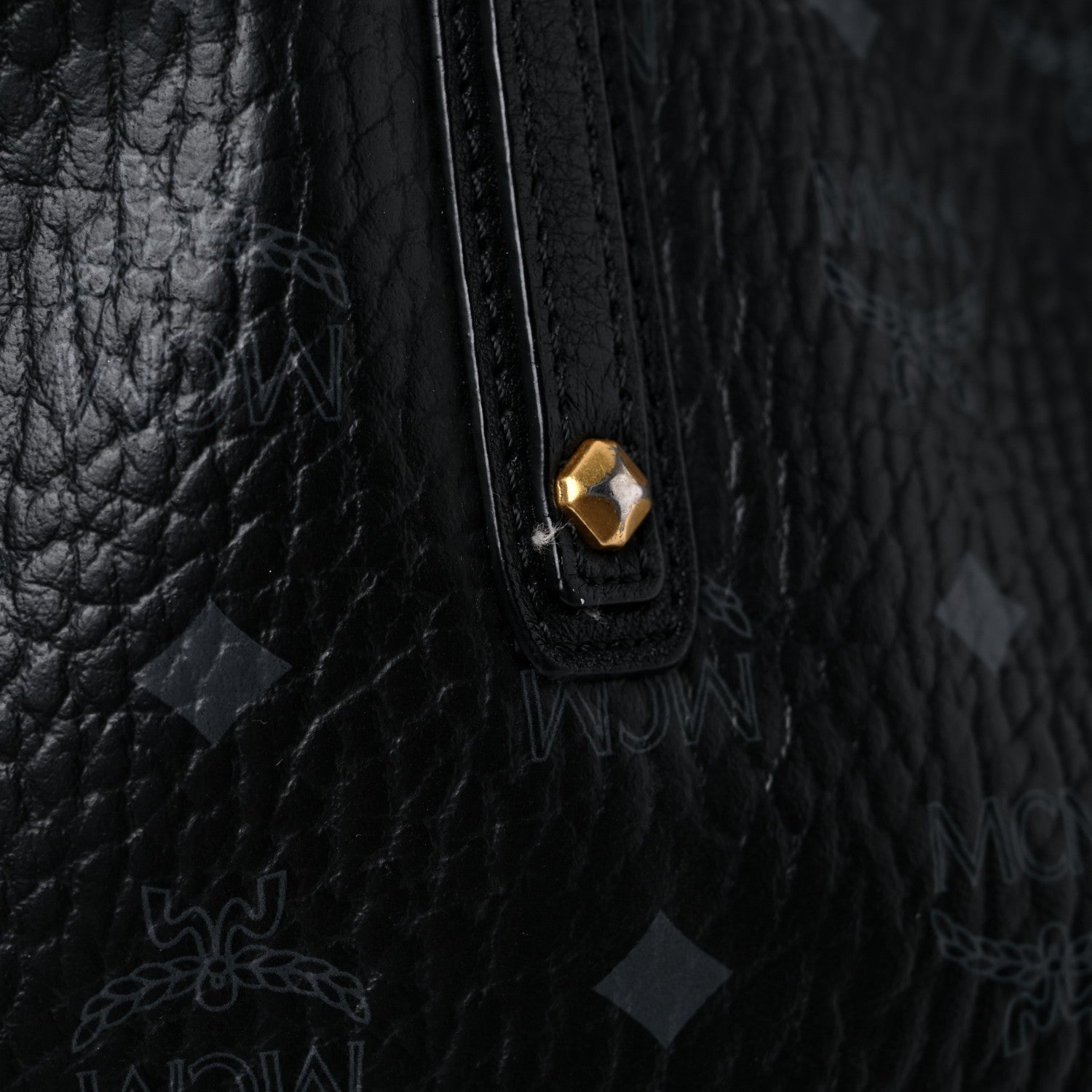 MCM Visetos Medium Project Reversible Shopper Tote Black 12 of 22