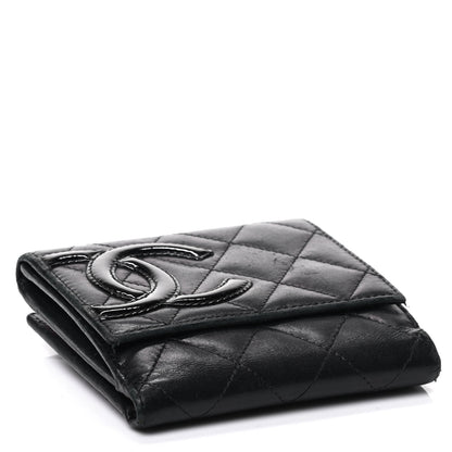 Chanel Calfskin Quilted Cambon Flap Wallet Black 3 of 4