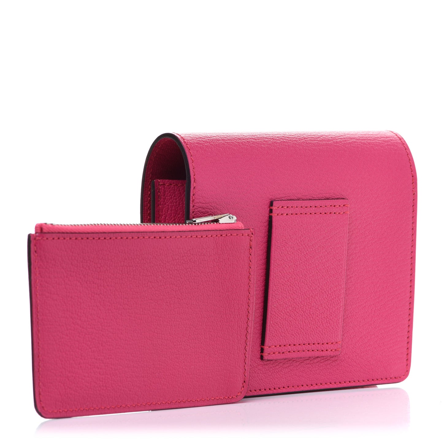 Chevre Mysore Roulis Slim Wallet Rose Shocking