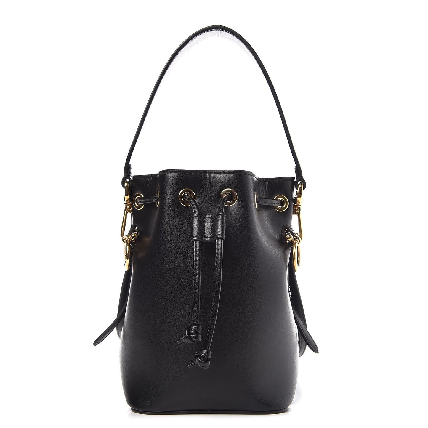Vitello Liberty Lucido F is Fendi Mini Mon Tresor Bucket Bag Black