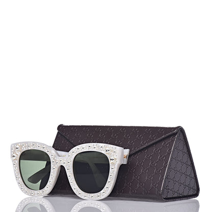 Gucci Acetate Crystal Oversize Mirrored Star Sunglasses GG0116S 7 of 7
