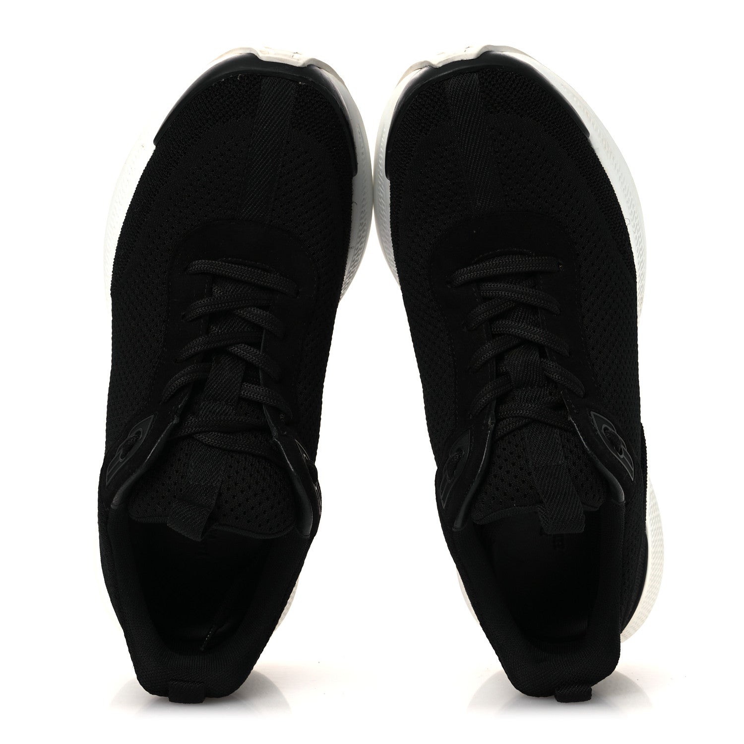 Hermes Technical Knit Suede Heros Sneakers 40 Black 2 of 15