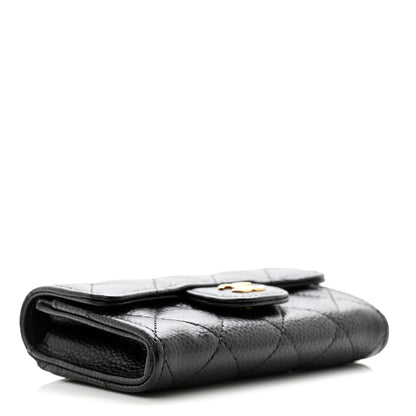 Chanel Caviar Quilted Flap Card Holder Wallet Black 4 of 10