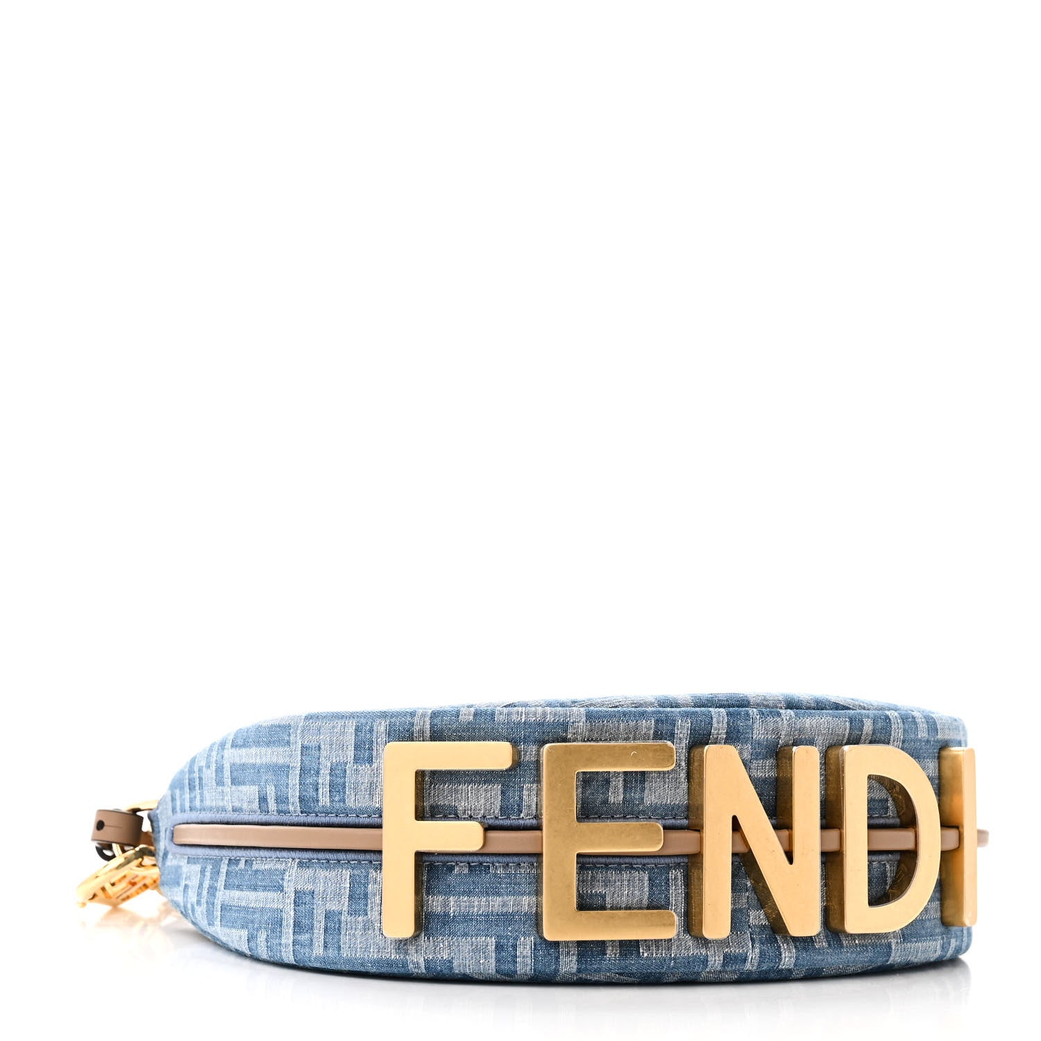 Fendi Denim Vitello King F is Fendi FF Embroidered Mini