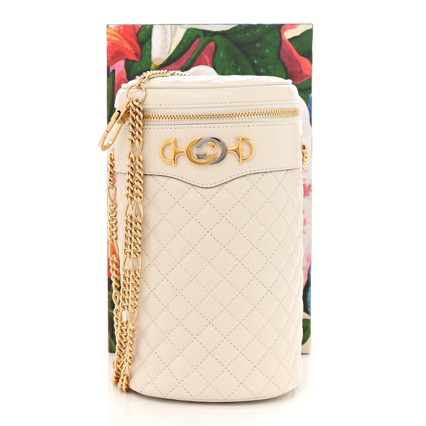 Calfskin Trapuntata Zumi Belt Bag Off White