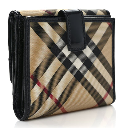 Burberry Nova Check Compact Wallet Black 3 of 9