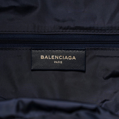 Balenciaga Textured Sport Nylon Logo Embroidered S Wheel Gym Bag Bleu Navy Rouge 5 of 9