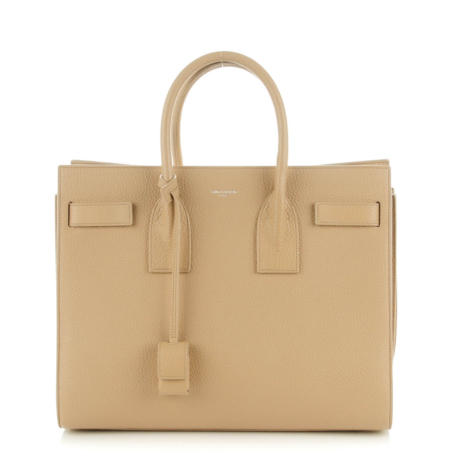 Grained Calfskin Small Sac De Jour Dark Beige