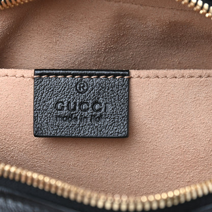 Gucci Monogram Matelasse Diagonal Small GG Marmont Chain Shoulder Bag Beige Black 6 of 9