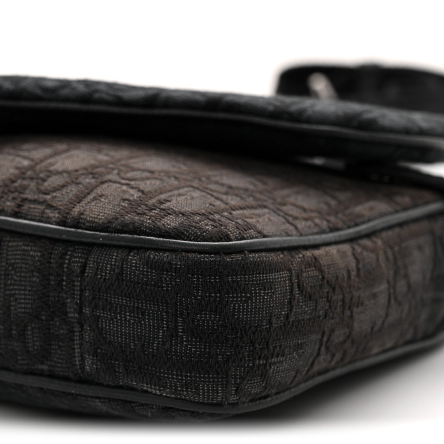 Christian Dior Oblique Saddle Triple Pouch Black 10 of 13