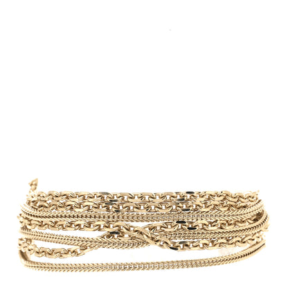 Chanel Metal Multistrand Chain CC Bracelet Gold 1 of 4