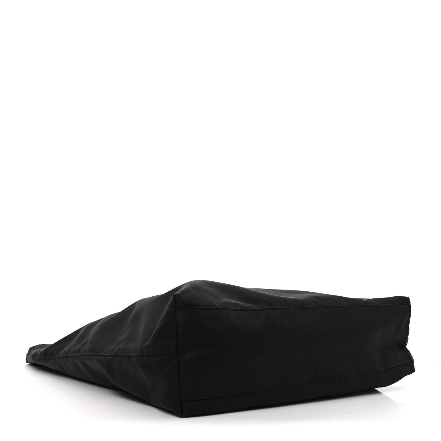Prada Tessuto Nylon Soft Calfskin Tote Black 3 of 8