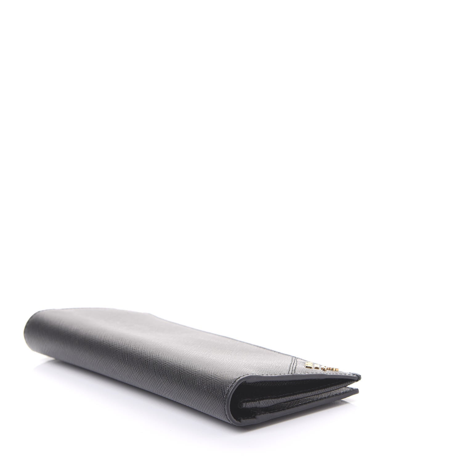 Prada Saffiano Flap Wallet Black 3 of 9