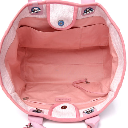 Chanel Canvas Medium Deauville Tote Pink 4 of 14
