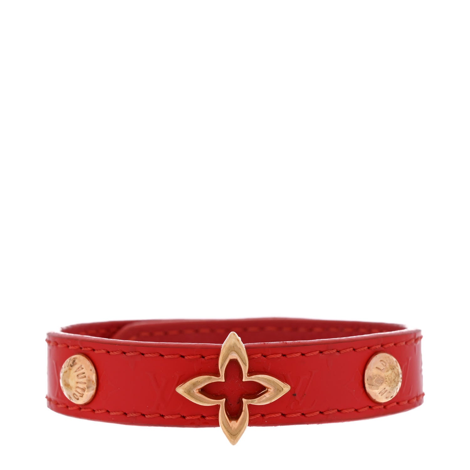 Louis Vuitton Vernis Blooming Bracelet 17 Red 1 of 5
