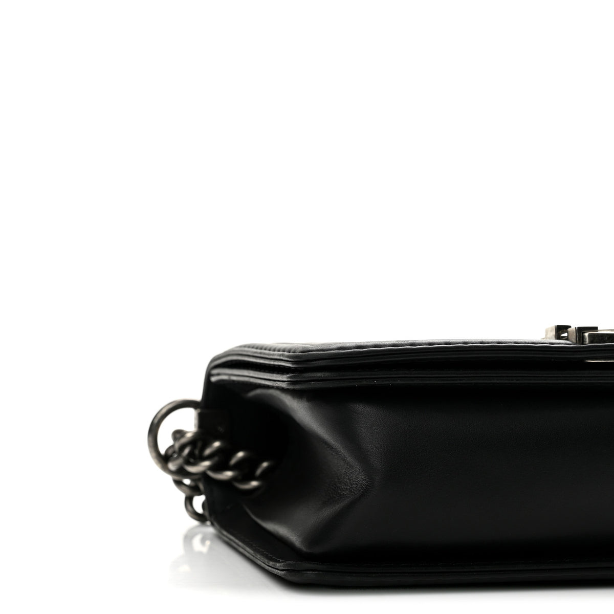 Chanel Calfskin Double Stitch New Medium Boy Flap Black 9 of 13