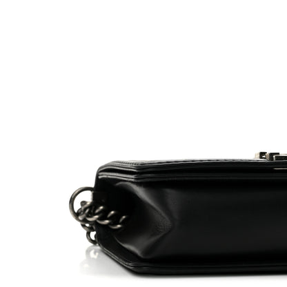 Chanel Calfskin Double Stitch New Medium Boy Flap Black 9 of 13