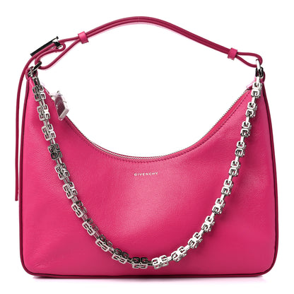 Givenchy Tumbled Calfskin Small Moon Cut Out Shoulder Bag Neon Pink 1 of 9