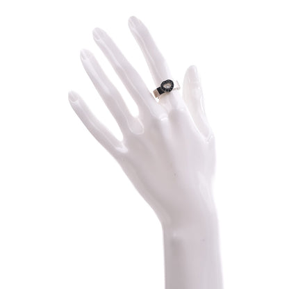 Chopard 18K White Gold Diamond Sapphire Happy Diamonds Heart Ring 53 6.25 2 of 5