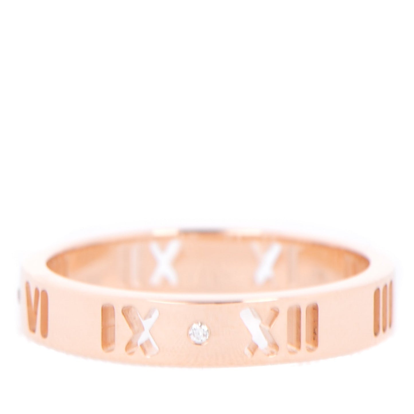 18K Rose Gold Diamond Atlas Pierced Ring 5.75