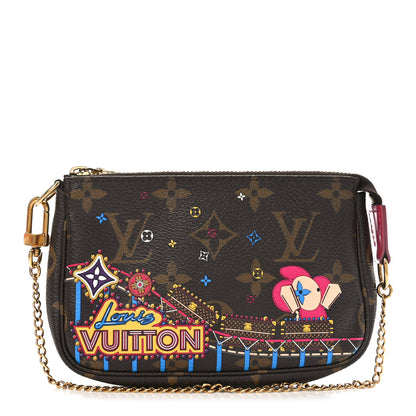 Louis Vuitton Monogram 2020 Christmas Animation Roller Coaster Mini Pochette Accessories Pivoine 1 of 11