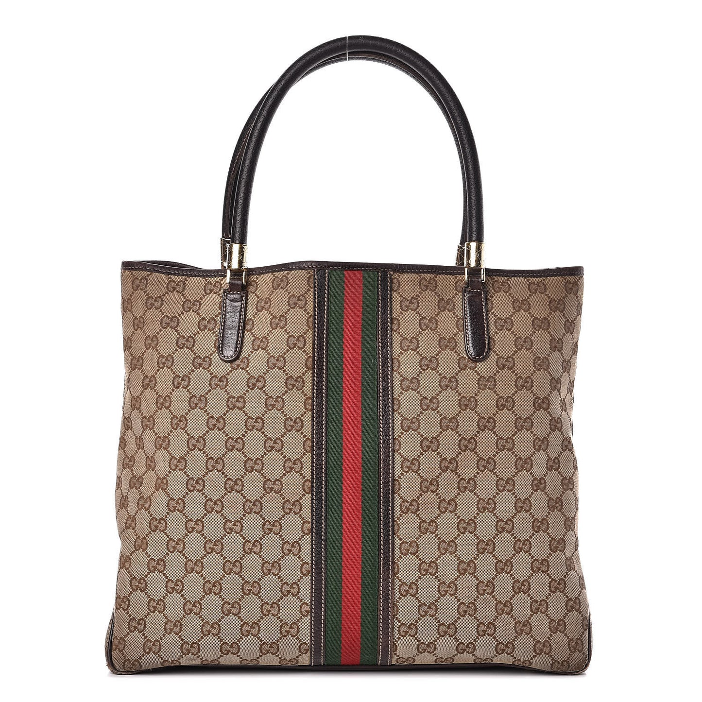 Monogram Web Tote Brown